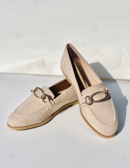 Beige loafers